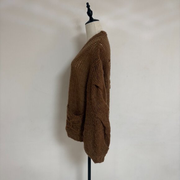 NWOT! Loewe Anagram Open-knit Mohair-blend Cardigan - Picture 11 of 14